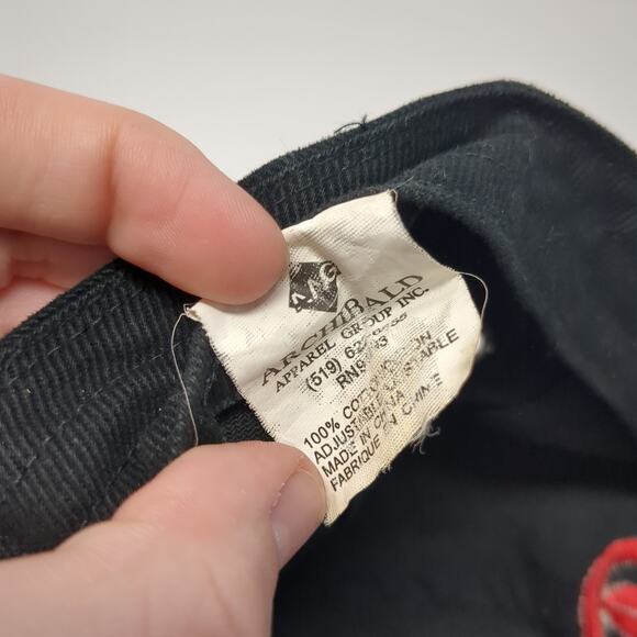 Carborundum Strapback Baseball Cap Black One Size Adjustable Embroidered - Picture 9 of 9